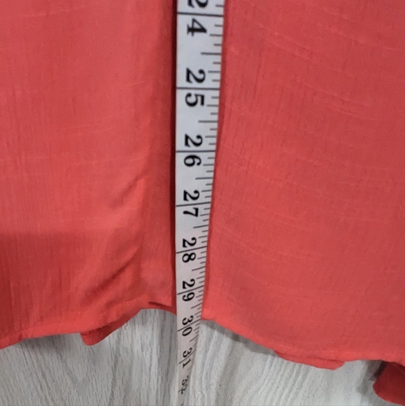 Lane Bryant Top 18 20 Plus Ruched Short Sleeve Button Front 2X - Picture 12 of 12